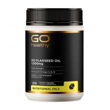 Go healthy Flaxseed Oil Organic 1500mg 210s 亚麻籽油胶囊