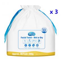 【买2送1】HAAB全天然植物纤维洗脸巾*3